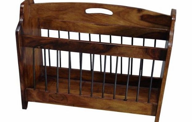 VERTY FURNITURE Cube Sheesham Magazine Rack Hand crafted solid wood Indian Furniture