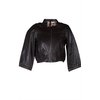 LANCIA SHORT LEATHER JACKET IN CHARCOAL