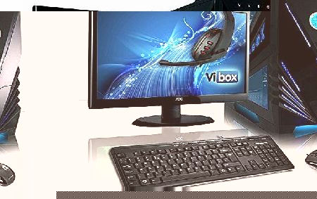 Vibox  Sharp Shooter Package 7XLW - 4.0GHz Extreme, Online, Gaming, Gamer, Desktop PC, Computer Full Package with Windows 8.1 Operating System, 22`` Monitor, Gamer Headset, Keyboard amp; Mouse Bundle a