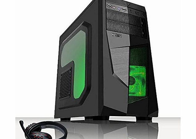 Vibox  Submission 6 - 3.9GHz Fast Quad Core, Gaming PC, Desktop Computer with Gamer Headset (3.6GHz (3.9GHz Turbo) AMD A8 5600K 4-Core, Radeon HD 7560D Graphics Card Chip, Big 1TB HDD Hard Drive, 8GB 1