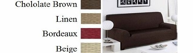 VICEROY BEDDING Sofa Huggers 3 SEATER - Easy Stretch Elastic Fabric SOFA / SETTEE SLIP COVER Chocolate Brown Sofa Huggers by VICEROY BEDDING