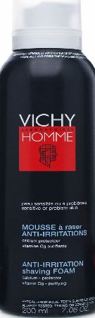 Vichy Homme Shaving Foam for Sensitive or