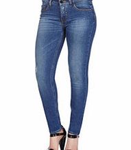 Victoria Beckham Blue distressed super skinny jeans