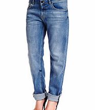 Faded Italian cotton boyfriend jeans