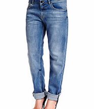 Faded Italian cotton boyfriend jeans