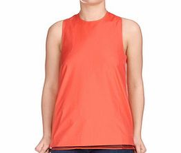 Victoria Beckham Orange pure cotton twist back top