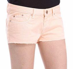 Victoria Beckham Sunbleached peach denim shorts
