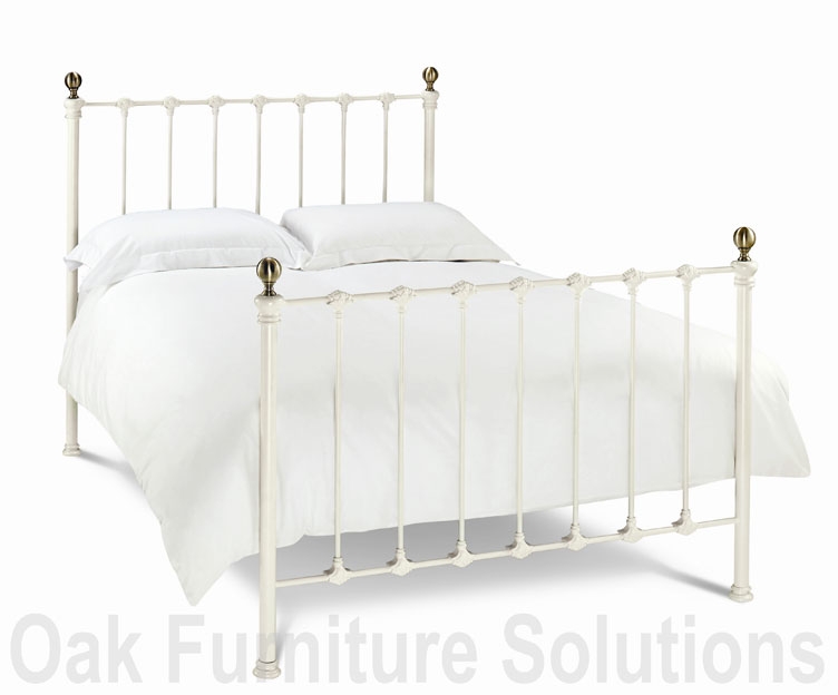 Victoriana Antique White/Antique Brass Bedstead