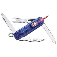 Victorinox Midnite Manager Translucent Blue Swiss Army Knife   LED 10 Functions 06366T2