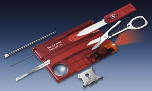 Victorinox Penknife - Swiss Card Lite - Jelly Red - CLEARANCE