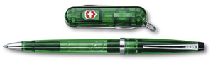 Victorinox Penknife - Swiss Lite and Cross Pen Set - Jelly Green - #CLEARANCE