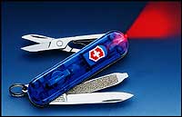 Victorinox Penknife - Classic SD With Light (Jelly Blue) - Ref 06228T2