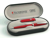Pocket Knife and Cross Pen Set - Red