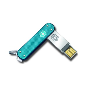 Slim 32GB USB Flash Drive - Blue