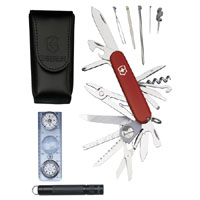 Victorinox Swiss Champ Red Swiss Army Knife Traveller Set Plus In Box 18741
