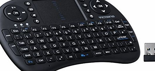 VicTsing 2.4G Mini Wireless Keyboard With Touchpad Mouse Combo and Multi-media Portable Handheld Android Keyboard Compatible With Windows, Mac OS 10.X or lower, Linux(Debian3.1/ Redhat9.0/ Ubuntu8.10