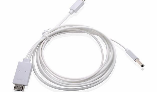 VicTsing 2M Micro MHL to HDMI TV AV 1080P HDTV Cable for Samsung Galaxy S3 S4 S5 Note 2 II 3 III White