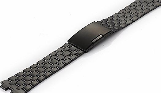 VicTsing Brand New Stainless-Steel Metal Watch band Bracelet Watchband for Pebble Steel Smart Watch - Black