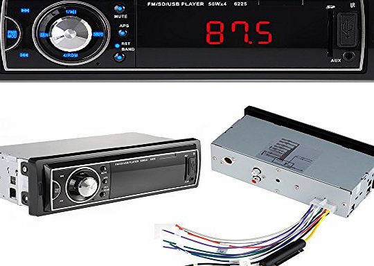 VicTsing LCD Display Car Vehicle Audio Stereo with FM Radio Receiver Fix Panel MP3 Player Support USB SD Card AUX Input and Auto Store and Preset Scan Function