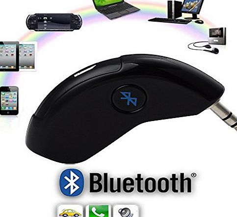 Smart Mini AUX Bluetooth Receiver Adapter Car Kit with Noise Cancelling Microphone for Hands-free Calling amp; Wireless Music Streaming - Works for iPhone 6, iPhone 6 Plus, Samsung Galaxy S5