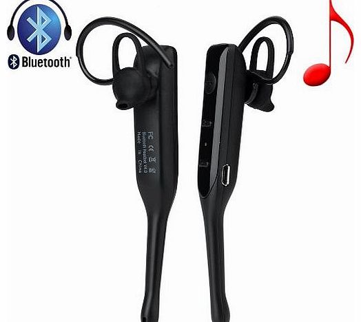 Wireless Bluetooth 4.0 Headset Headphone with Handsfree Calling for iPhone 6 / 6 Plus 5S 5C 5 4 4S, Samsung Galaxy Note 3 2 S5 S4 S3 and other Bluetooth Cellphones - Black