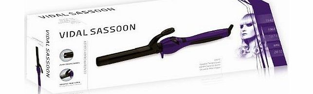 Vidal Sassoon Contemporary Hair Curling Tong Black/Purple (Vidal sassoon curling tong purple ceramic amp; ionic 2.5M cord)