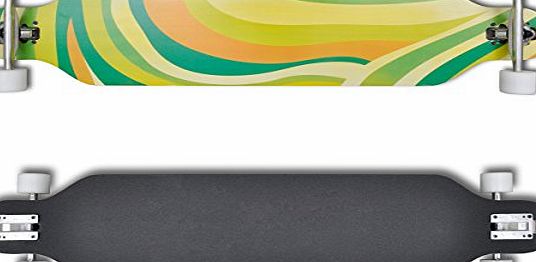 vidaXL Longboard 107 cm 9 Ply Maple Skateboard 7`` ALU Truck Green