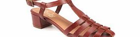 Brown leather strappy sandals