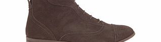 Vienty Brown suede laced ankle boots