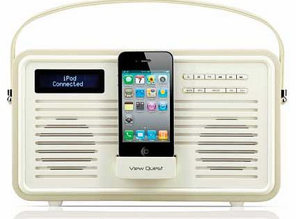 View Quest Retro DAB Radio with 30-Pin iPod Dock