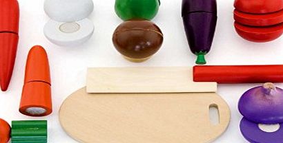 Viga Wooden Cutting Vegetables Box amp; Chopping Board Set