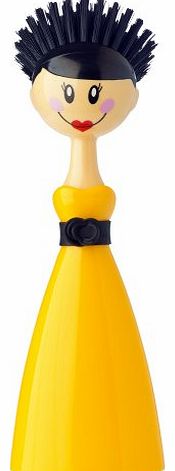 Casa Vigar Nina Washing-Up Brush in Woman with Yellow Ball Gown Design