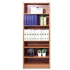 Scandinavian Real Wood Veneer Wide Bookcase-Teak