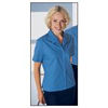 Viking at Home Womens Mid Blue Short Sleeved Business Blouse -
