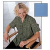 Viking at Home Womens Mid Blue Weave Print Business Blouse -