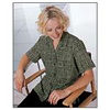 Viking at Home Womens Pistachio Weave Print Business Blouse -