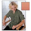 Viking at Home Womens Terracotta Weave Print Business Blouse -