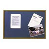 Viking Mahogany Frame Notice Board-Blue 24 inch