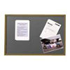 Viking Mahogany Frame Notice Board-Grey 36 inch