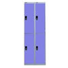 Nest Of Two 2-Door Lockers-Grey With Blue Doors