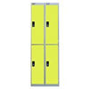 Viking Nest Of Two 2-Door Lockers-Grey With Yellow Doors