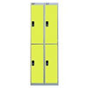 Viking Nest Of Two 2-Door Lockers-Grey With Yellow Doors