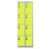 Viking Nest Of Two 6-Door Lockers-Grey With Yellow Doors