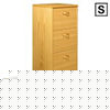 (S) Scandinavian Real Wood Veneer 4-Drawer