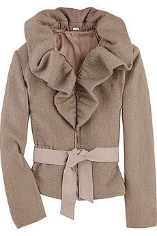 Viktor & Rolf Ruffle collar belted jacket