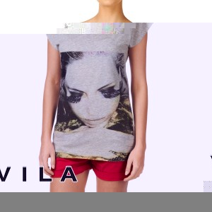 Vila T-Shirts - Vila Simoli T-Shirt - Light Grey