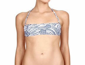 Vilebrequin Blue floral bandeau bikini top