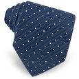 Mini Dots on Blue Classic Woven Silk Tie