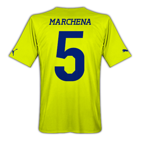 Villareal Puma 2010-11 Villarreal Puma Home Shirt (Marchena 5)