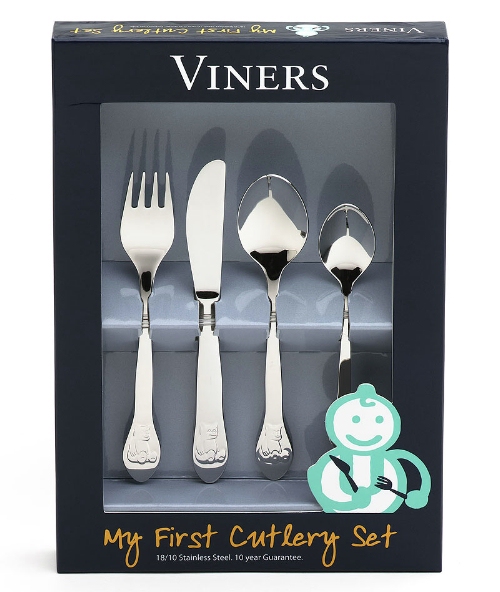 Viners Childrenand#39;s Teddy 4 Piece Cutlery Set